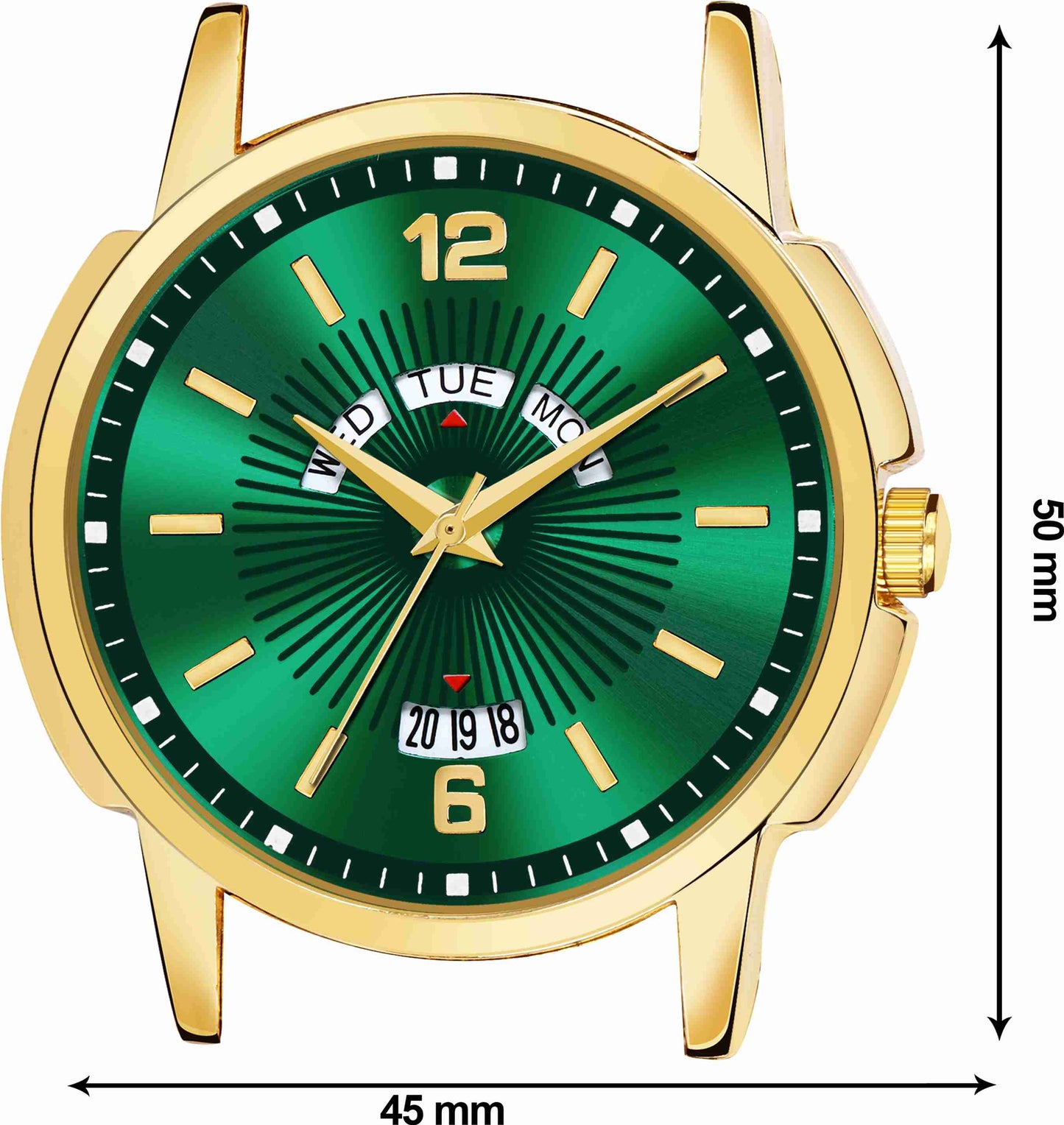 LUXURY FASHION PREMIUM DESIGN DIAL STAINLESS STEEL GOLD CHAIN SRA TRANDY WATCH