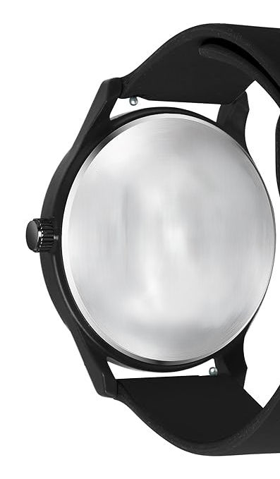 LUXURY FASHION PREMIUM DESIGN DIAL SILLICON BLACK STRAP SRA TRANDY