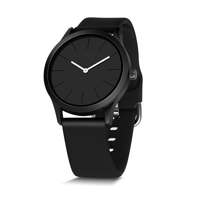 LUXURY FASHION PREMIUM DESIGN DIAL SILLICON BLACK STRAP SRA TRANDY